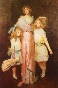 John White Alexander Mrs Daniels with Two Children oil painting artist